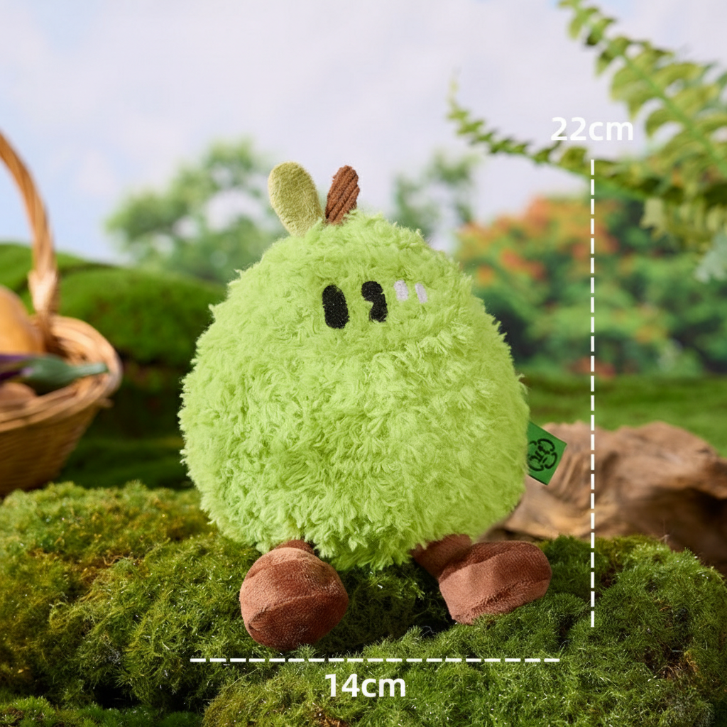 PawLabs™ FruityCrunch Plush Toy צעצוע פרווה אינטראקטיבי מסדרת הפירות – צפצפה ונייר מרשרש לגירוי חושי