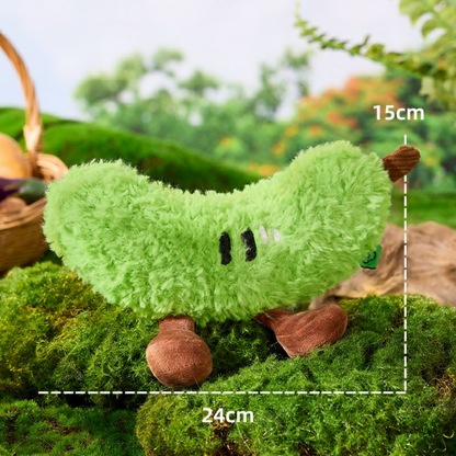 PawLabs™ FruityCrunch Plush Toy צעצוע פרווה אינטראקטיבי מסדרת הפירות – צפצפה ונייר מרשרש לגירוי חושי