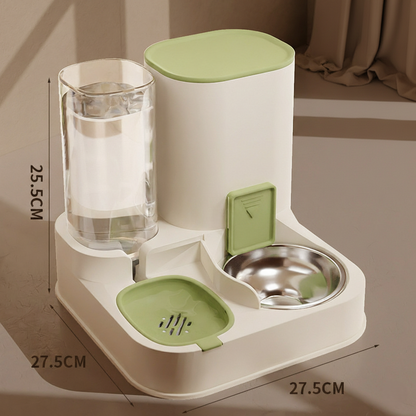 PawLabs™ AutoFlow Feeding Station תחנת האכלה ושתייה אוטומטית 2-ב-1 לחיות מחמד – ללא חשמל